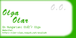 olga olar business card